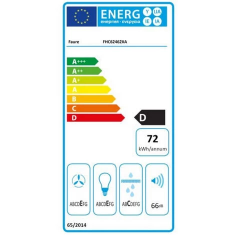 Hotte Décorative Murale 60cm 420m3/h Inox - Fhc62462xa - Faure - Inox 4 Hotte Décorative Murale 60cm 420m3/h Inox - Fhc62462xa - Faure - Inox – Image 2