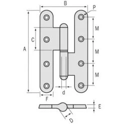 FAURE Paumelle Droite Menuiserie Bois Renforcée Nœuds Ronds Avec Lames à Bouts Ronds Acier 140 X 60 Mm 7 FAURE Paumelle Droite Menuiserie Bois Renforcée Nœuds Ronds Avec Lames à Bouts Ronds Acier 140 X 60 Mm -FAURE Soldes Boutique 19005382 3