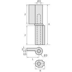 FAURE Paumelles à Souder - Nœuds Plats Avec Bague En Laiton Mixtes Soudan 140 Mm -FAURE Soldes Boutique 19007621 3