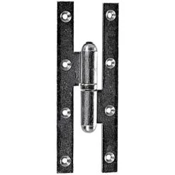 FAURE Paumelle Acier Picarde Lames à Bouts Carrés - Butée à Bille Avec Trous De Graissage Main Droite 190 X 70 Mm