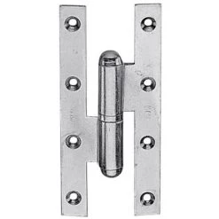 FAURE Paumelle Acier Picarde Zingué Noeud Rond, Lames à Bouts Carrés 190X70 Droite