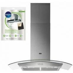 FAURE Hotte Décorative Murale Aspirante Inox Largeur 90cm Débit D'air 500m3/h - Gris