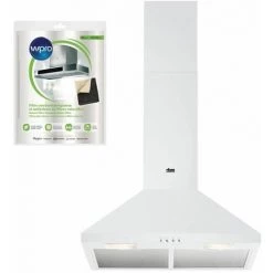 FAURE Hotte Décorative Pyramidale Aspirante Blanc Largeur 60cm Débit D'air 420m3/h - Blanc