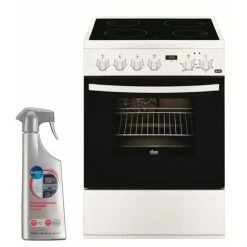 FAURE Cuisinière Vitrocéramique Blanc 4 Plaques 60x60cm Four Catalyse 54L Multifonction - Blanc