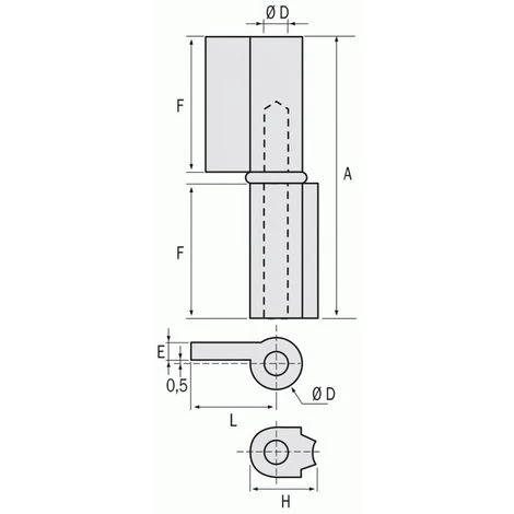 FAURE Paumelles à Souder - Nœuds Plats Avec Bague En Laiton Mixtes Soudan 80 Mm 4 FAURE Paumelles à Souder - Nœuds Plats Avec Bague En Laiton Mixtes Soudan 80 Mm – Image 2