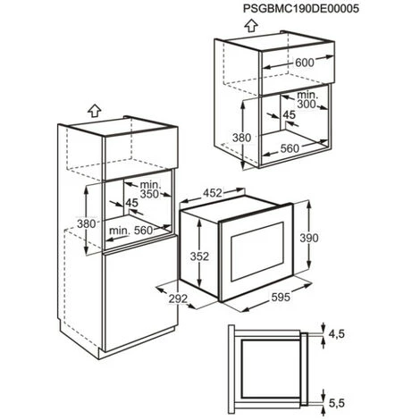 Micro Ondes Solo 17l 700w Encastrable Inox - Fmsn5sx - Faure - Inox 4 Micro Ondes Solo 17l 700w Encastrable Inox - Fmsn5sx - Faure - Inox – Image 2