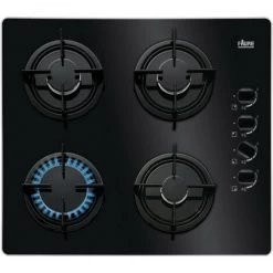 Table De Cuisson Gaz 59cm 4 Feux Verre Noir - Fgo62414ba1 - Faure - Noir