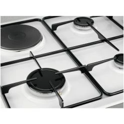 FAURE Table De Cuisson Mixte Email Encastrable 60cm 3 Foyers Gaz Et 1 électrique Blanc - Blanc -FAURE Soldes Boutique 56387848 5