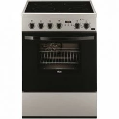 FAURE FCV6530CSA - Cuisiniere Table Vitrocéramique-4 Zones-8485W-Four électrique-Catalyse-56L-A-Silver